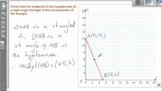 The midpoint of the hypotenuse is the circumcentre of the right angled triangle [upl. by Nylirej]