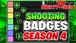 RANKING ALL THE SHOOTING BADGES IN TIERS ON NBA 2K22 NEXT GEN  SEASON 4 [upl. by Tsugua961]