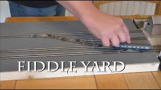 Cromford Wharf N gauge shelf Layout Part 12 Creating The Fiddle Yard [upl. by Anaiek656]