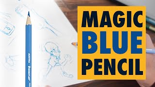 Why Professional artists use this blue pencil  how to draw like a pro [upl. by Abbey947]