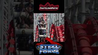 Steel Force DorneyParkPR hitting them bunnies steelforce shortoftheday rollercoaster [upl. by Cirdek]