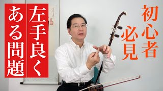 ［二胡の弾き方を学ぶための基礎］二胡初心者に良くある左手の問題点⁉️ [upl. by Conney]