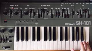 Roland SH101  Arpeggiator [upl. by Crin]