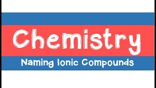 601 Naming and Writing Ionic Compounds [upl. by Nileuqaj]