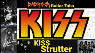 Strutter  KISS  Guitar  Bass TABS Lesson [upl. by Nauqahs445]