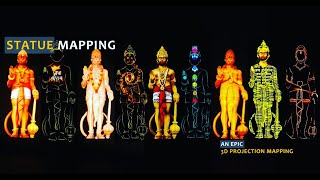 Hanuman Statue 3d projection mapping India 2021  9960289995 [upl. by Scuram]