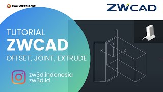 TUTORIAL BASIC ZWCAD 2D EXTRUDE  ZW3D INDONESIA [upl. by Ile]