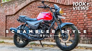 Honda Stunner CBF125  Scrambler Style Modification  Custom Build  In Hindi [upl. by Betthel]