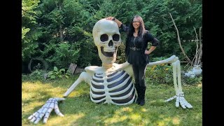 unboxing the Halloween Giant Groundbreaking skeleton from Costco [upl. by Paff419]