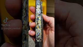 CRAZY Swinguard Stiletto in Abalone switchblade italianstiletto frank Beltrame [upl. by Hilel]