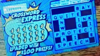 Scratching a New 100 Crossword Express California lottery ticket [upl. by Eletnahc]