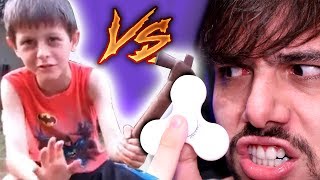 FIDGET SPINNERS vs CEPO DE MADEIRA l Spinzio [upl. by Atterys325]