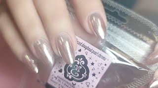 Enailcouturecom new glazed doughnut chrome pigment nails nailart naildesign gelnails [upl. by Vinita421]