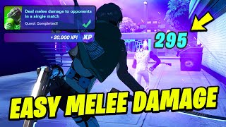 How to EASILY Deal Melee Damage to Opponents in a Single Match  Fortnite Quest [upl. by Caputo508]