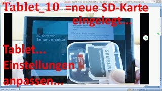 W0368 Tablet10 neue SDKarte eingelegt TabletApp Einstellungen anpassen [upl. by Aicilec817]