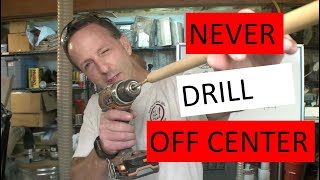 This woodworking tip will demonstrate drilling right down the center [upl. by Buatti]