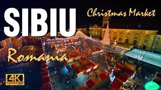 Sibiu Christmas Market walking tour December 2022 Romania [upl. by Sillert739]