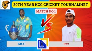 MCC VS ICC  KCC TROPHY  MATCH NO 1 FINAL DAY [upl. by Nanreik769]