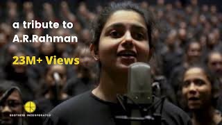 1000 AllGirl Choir pay tribute to AR Rahman at Bollywood Parks Dubai [upl. by Anyala672]