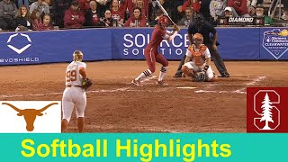 9 Stanford vs 3 Texas Softball Game Highlights Feb 16 2024 [upl. by Alym]