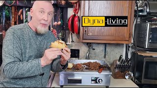 Cheese Steaks on a DynaLiving Commercial Electric Griddle 22 Flat Top Grill [upl. by Dilks825]