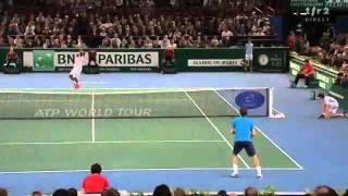 2011 BNP Paribas Masters Federer Vs Tsonga  20 Highlights [upl. by Alegnad]