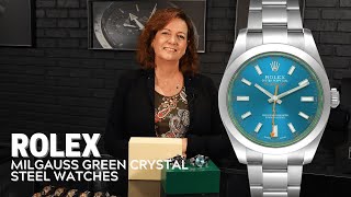 Rolex Milgauss Green Crystal Watches 116400GV  SwissWatchExpo [upl. by Omura137]