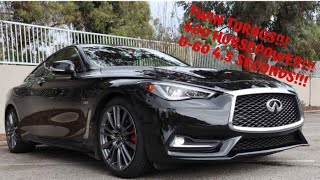 Infiniti Q60 Red Sport 400 Twin Turbo with 400 Horsepower 060 HELLA FAST Randys Reviews [upl. by Turnbull]