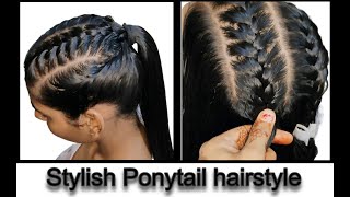 Indian High Ponytail hairstyle  New hairstyle for girls long hair  Stylish High Ponytail [upl. by Idnir222]