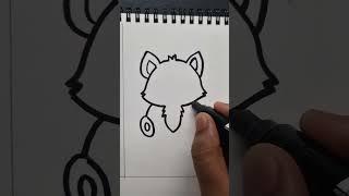 How to draw simple fox drawing art [upl. by Nivrag]