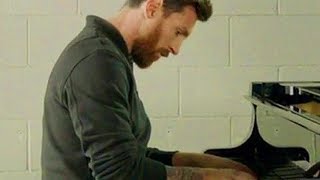 Lionel Messi play Champions League tune on Piano 🎶🎹 [upl. by Quinby]