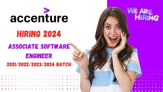 Accenture Hiring Freshers for Associate Software Engineer [upl. by Markos]