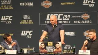 Michael Bisping and Luke Rockhold trash talk through UFC 199 press conference [upl. by Rodina]