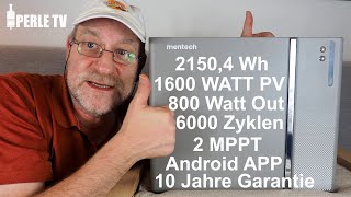 🔋 Mentech W2000 Smarter bis 6kwh skalierbarer Balkonkraftwerk Speicher KonstantampNulleinspeisung⚡️ [upl. by Katalin]