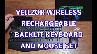 VEILZOR Wireless Rechargeable Keyboard and Mouse Set RGB Backlit [upl. by Kirstin]