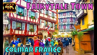 Colmar France Christmas Market 2022  4K Walk in Fairytale TownMost Beautiful Town in France [upl. by Notled390]