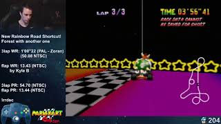 Mario Kart 64  Rainbow Road SC lap 1343 NTSC [upl. by Dielu]