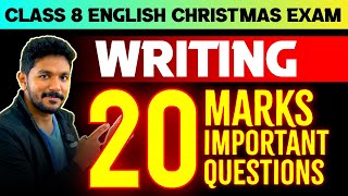 20 Marks In Writing  Most Important Question  Class 8 English Christmas Exam [upl. by Poland]