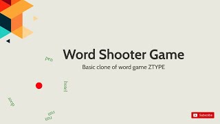 Word Shooter Game with JavascriptES6 ZTYPE Clone [upl. by Niltag]