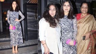 Saand Ki Aankh Actress Bhumi Pednekar Spotted With Family At Andheri [upl. by Coffee]