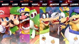 Mario amp Luigi amp Wario amp Yoshi vs Iggy amp Morton amp Lemmy amp Ludwig Super Mario [upl. by Assiroc764]