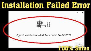 How To Fix Google Chrome Installation Failed Error Code 0xa0430721 In Windows 10 [upl. by Adonis]