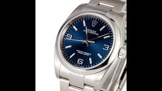 EWC Review  Striking Blue Dial Rolex Oyster Perpetual 36mm 116000 [upl. by Ecirted163]