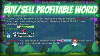 35BGLS PROFIT TRADING ONLY BUYSELL Profitable World  GrowTopia Road To 200BGLS 1 [upl. by Pejsach368]