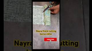 Nayra frock cutting video for beginners 👍👍 trend shorts fashion ytshorts youtube viralshorts🙏🙏 [upl. by Neehsar564]