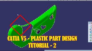 CATIA V5 PLASTIC PART DESIGN CLOSE VOLUME TUTORIAL2 [upl. by Valenka]