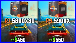 RYZEN 9 5900x vs RYZEN 7 5800x3d TEST IN GAMES  BENCHMARK [upl. by Geminian45]