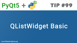 QListWidget Basics  PyQt5 Tutorial [upl. by Burn262]