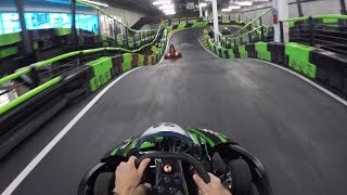 Racing Electric Go Karts At 35 MPH  Andretti Indoor Kart amp Games Orlando [upl. by Yssep]