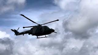 Westland Lynx AH7 landing at Capel Military Vehicle Show 2024 [upl. by Esyli]